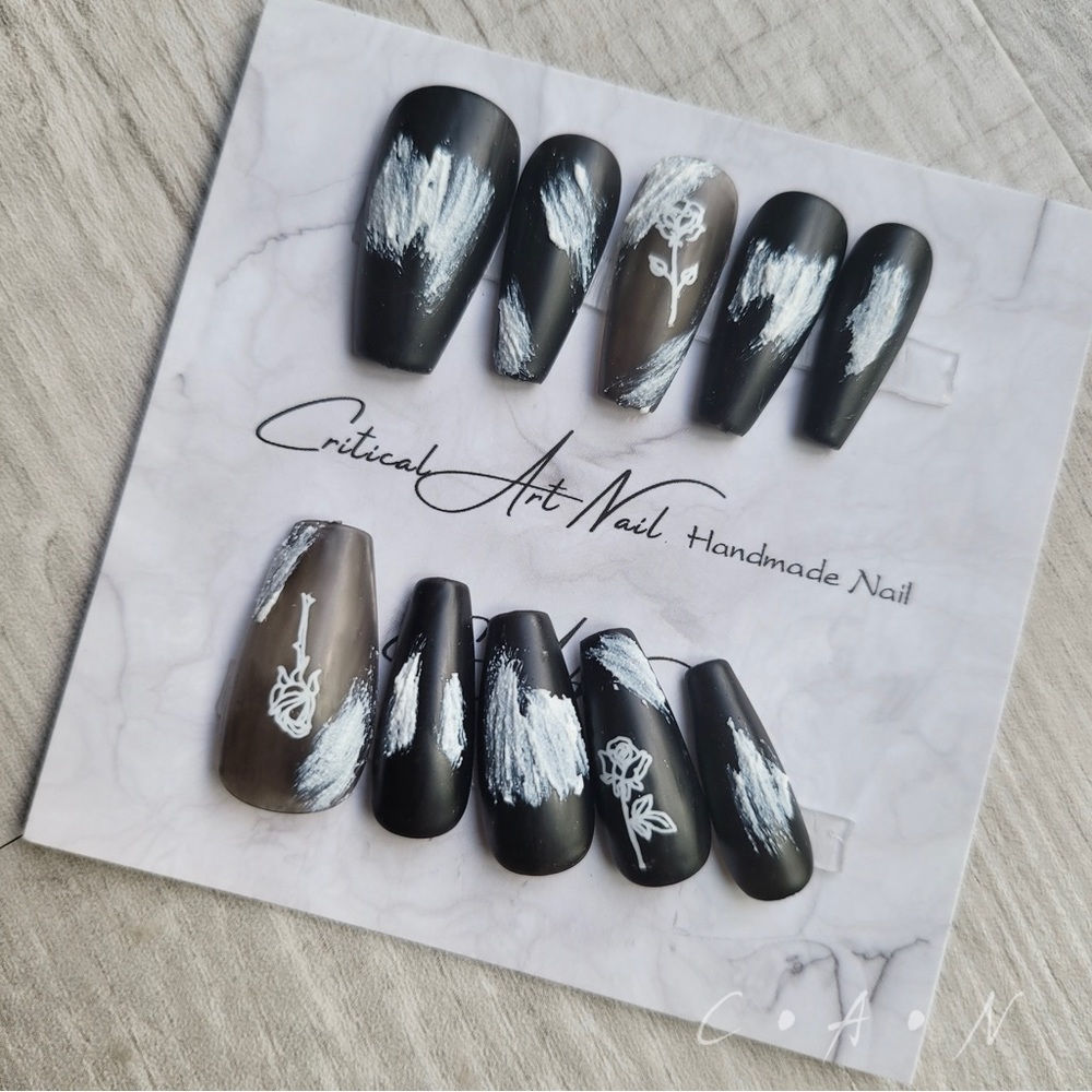 handmade gel nail, gem nails, press on nail, fake nail